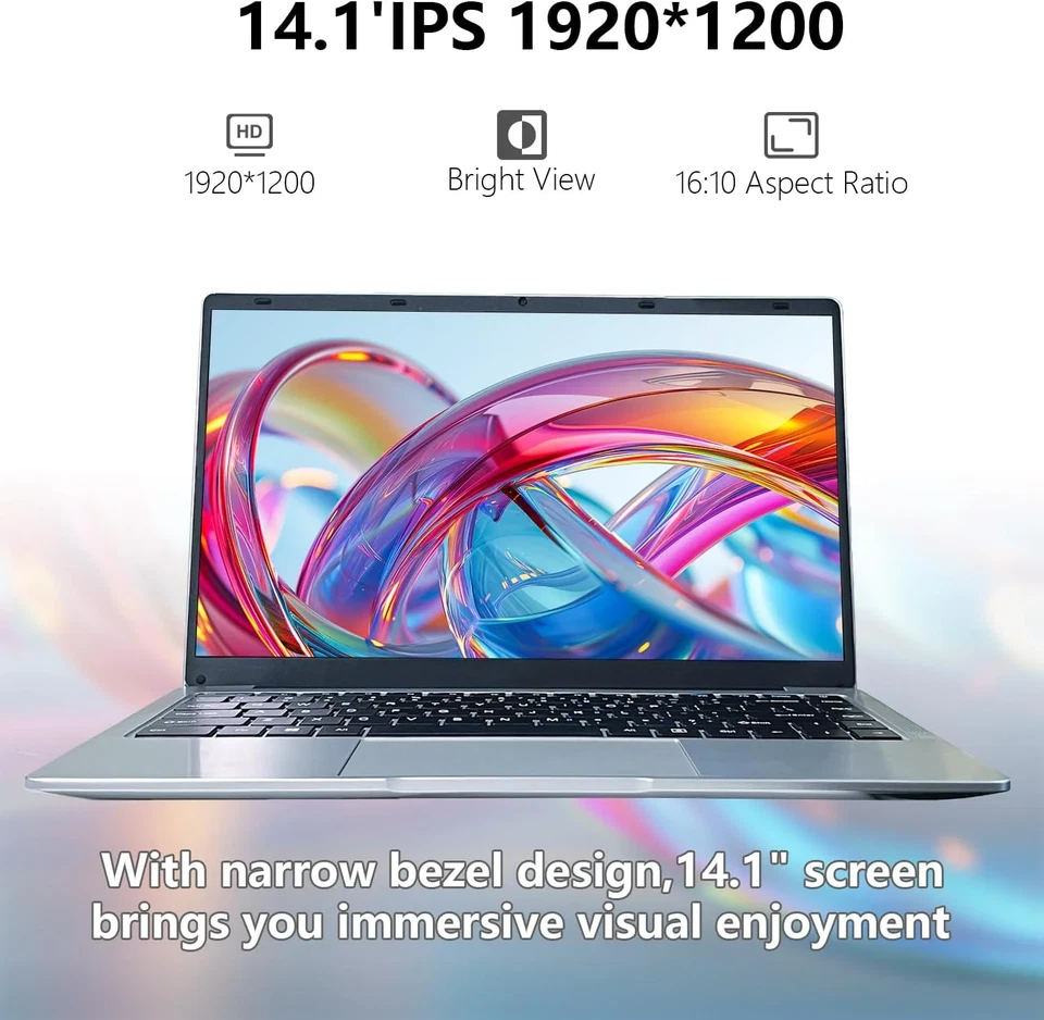 Windows 11 Laptop Computer 14.1 Inch Laptop Notebook PC Portable Traditional Lap - Image 3 of 4