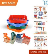 Coin Sorting Trays & Tubes Bundle 4 Color Coded Coin Counter & Wrappers