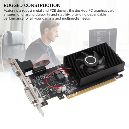 Graphics Card 1GB DDR3 128bit PCI Express 2.0x16 DVI VGA HD Multimedia Inte TU - Picture 7 of 24