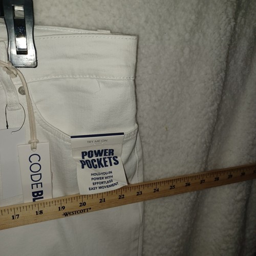 Code Bleu Chelsea Stretch Capri Jeans  Pants 20W White Secret Tummy Panel (A4) - Picture 7 of 18