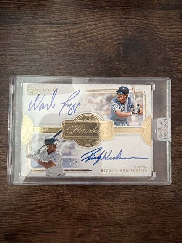 2021 Panini Flawless | Rickey Henderson Wade Boggs Dual On-Card Autos | 2/5!!!