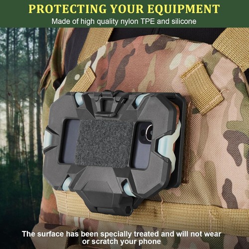 Tactical Vest Phone Holder Molle Mount Chest Foldable Navigation Board Carrier - Picture 2 of 10