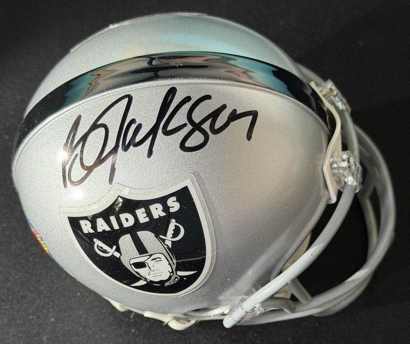 Bo Jackson Autographed Raiders Mini Football Helmet w/Bo Jackson Hologram