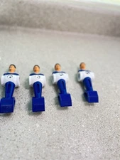 H800~ Set of 4 Carrom Foosball Men 4.7/8" BLUE/WHITE Plastic Replacement
