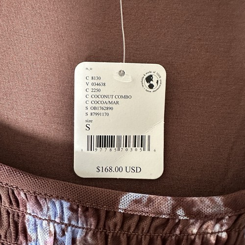 Free People It’s Fate Brown Smocked Midi Dress Size S Cottagecore Coquette Boho - Picture 8 of 12