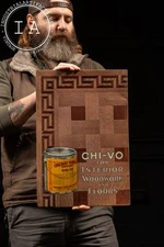 Antique CHI‑VO Varnish Tin‑on‑Cardboard Advertising Standee