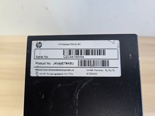 HP EliteDesk 700 G1 SFF - i5-4590 - 4GB Ram - 500GB HD - No OS - Afbeelding 12 van 14
