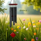 Woodstock Black Pluto Wind Chime Large 27" Encore Collection Windchime DCK27.