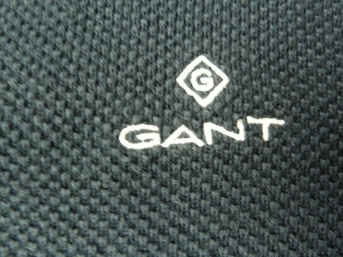 Gant Henley Jumper Navy Extra Large 100% Cotton Designer Embroidered Logo - Picture 5 of 12