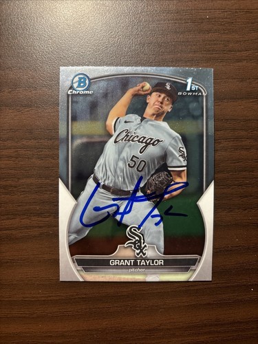 Grant Taylor 2024 Bowman Chrome Draft AUTO IP WHITE SOX ROOKIE #8