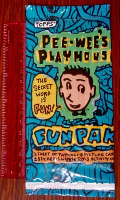 1988 TOPPS Pee-Wee's Playhouse Fun Paks - Lot of 26 Card Packs S/H