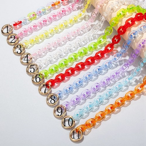 Replacement Women Transparent Acrylic Purse Chain Strap Shoulder Bag Gold Clasp - Picture 12 of 13