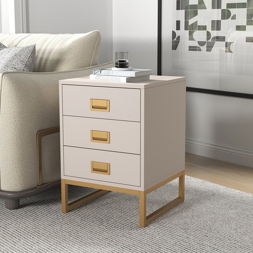 Large 2 Drawer Dressing Table and Pair of 3 Drawer Bedside Tables - Elle Stone R - Picture 3 of 4