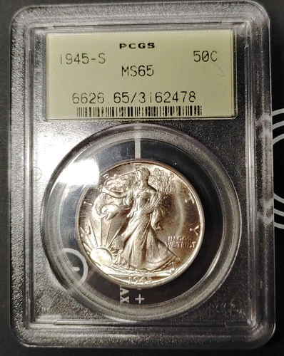 1945 S Walking Liberty Half Dollar /   PCGS MS65 OGH