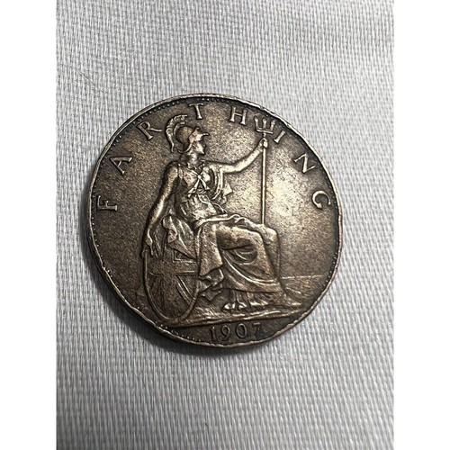 1907 Great Britain 1 Farthing KM# 808.1 GREAT DETAIL Z2036 - Picture 5 of 7