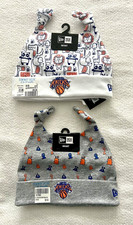 NY KNICKS HAT INFANT BABY SET 6-12MO NEW ERA 2 CAPS FAN SHOWER GIFT BASKETBALL