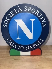 Napoli Italy 3D Logo Sign Soccer Futbol Shelf Art Wall Display Societa Sportiva