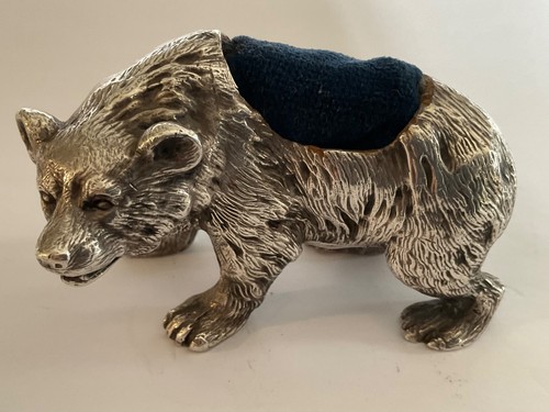 Metal Bear Sewing Pin cushion.