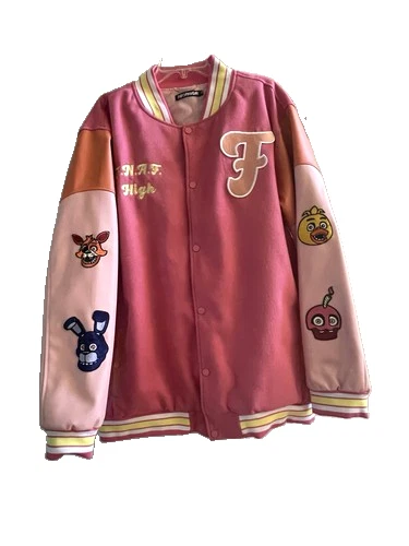 Theorywear FNAF High Varsity Jacket Five Nights at Freddy Letterman Size 3XL - product listing photo