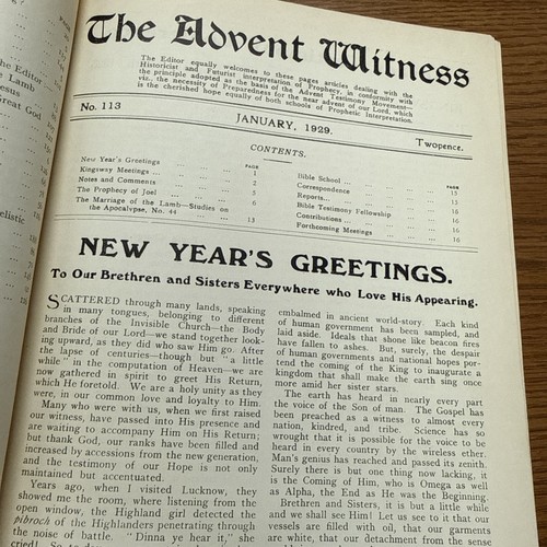 Advent Witness - 1929-30 Bound Volume -  Premillennial Bible Prophecy Magazines - Picture 5 of 12