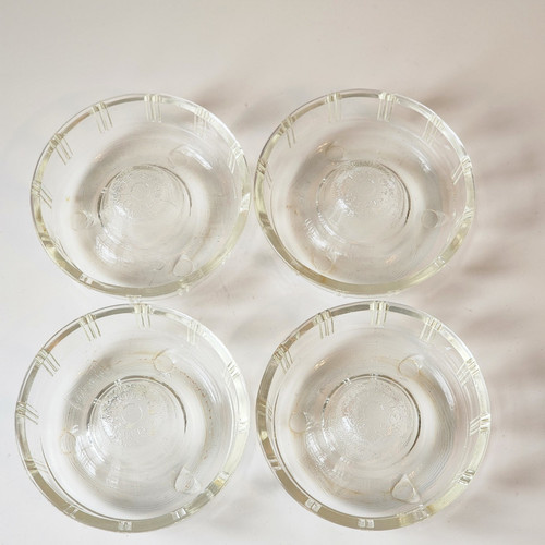 4 Vintage Glas Backen Kleine Prinzessin Glas Mini Bäcker Gelee Form Konvolut Kuchen Küche - Bild 3 von 11