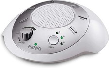 Homedics White Noise Sound Machine with 6 Sounds Auto Off Timer Portable