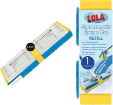 LOLA Squeeze Matic Butterfly Sponge Mop Refill 9 1 Pack Replacement Head ...