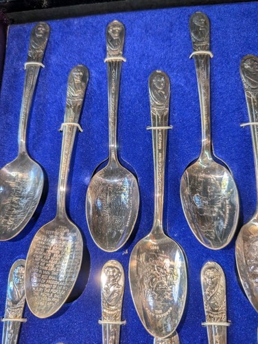Vintage William M Rogers 36 Presidential Commemorative Spoons Collection W/ Case - Picture 16 of 19