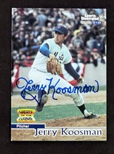 JERRY KOOSMAN SIGNED Greats Of Game 1999 Fleer Sports Illustrated Card New York