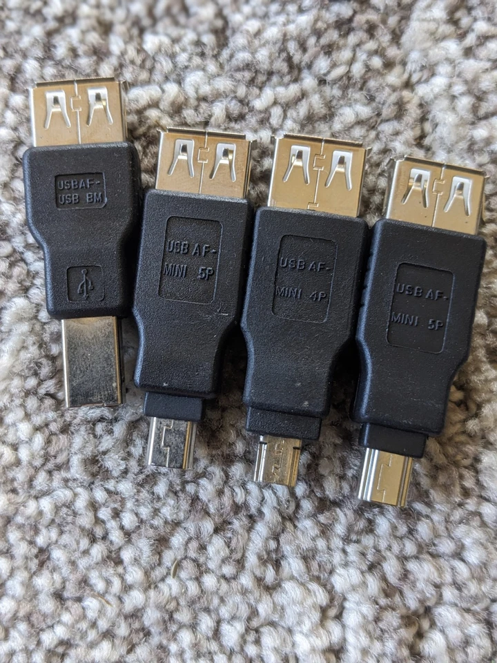 8pcs USB AF-USB, USB-RJ11, (2)USB-RJ45, (2)USB-Mini 5P,  USB-Mini 4P, USB-USB BM - Image 3 of 4