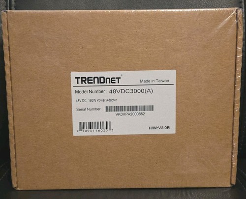 TRENDnet Power Adapter 48VDC3000 160W AC 100-240V, 50/60Hz, 2.0A NEW Sealed Box - Picture 2 of 4