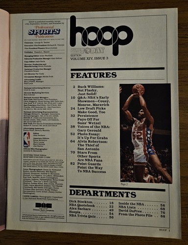February 1988 NBA Hoop Magazine - Buck Williams New Jersey Nets Cover - Picture 7 of 9