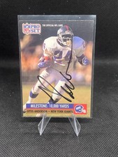 1991 Pro Set - Milestone Ottis Anderson #20 - Autograph