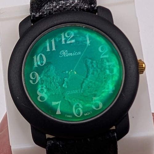 Vintage RARE 90s Earth World Globe Hologram Holo Ronica Watch NEW NEEDS BATTERY - Bild 3 von 14