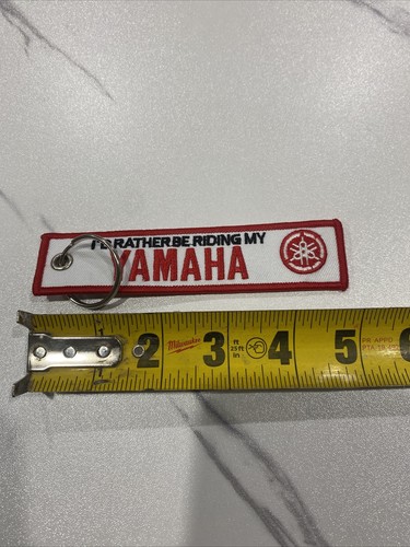 I’d Rather Be Riding My YAMAHA. Double Sided Embroidered Keychain #4 - Picture 3 of 3
