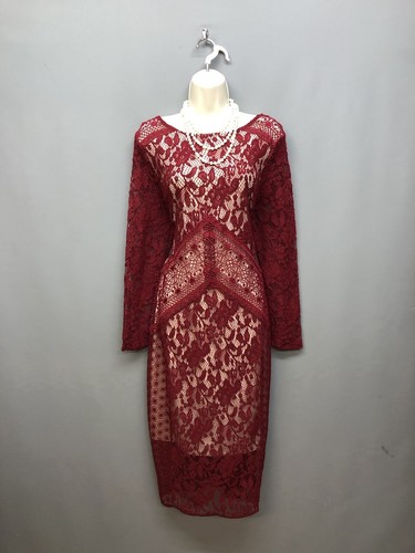 NUEVO NEXT Vestido Transparente de Ocasión Rojo Reino Unido 14 EUR 42 PVP £60.00 EE. UU. 10 - Imagen 2 de 12