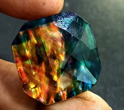 29,40 Ct natürlicher Ammolit opalähnlicher Bio-Doublet lose EGL ZERTIFIZIERTER EDELSTEIN - Bild 6 von 7