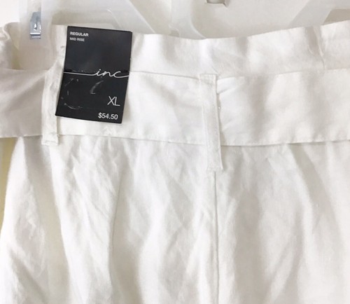 INC International Concepts Women's Mid Rise Shorts Bright White XL NWT! - Picture 4 of 6