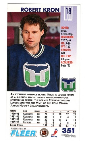 1993-94 Fleer PowerPlay - Singles and Inserts - NM-MT - Picture 229 of 477