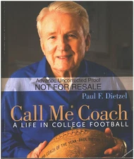 Call Me Coach by Paul Dietzel - Advance Uncorrected Proof