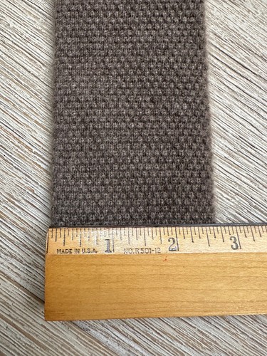 Ralph Lauren Purple Label Textured Knit 100% Cashmere Tie Taupe Italy $235 - Picture 16 of 16