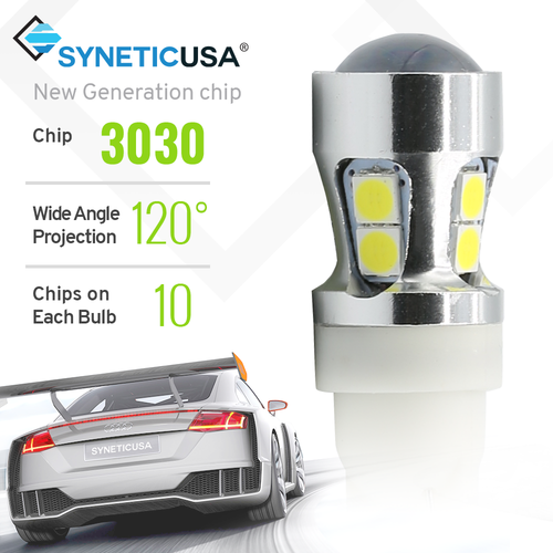 T10 168 921 912 High Power LED Bright 6000K White Side Marker Reverse Light Bulb - Picture 2 of 5