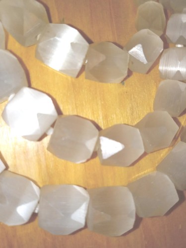 Selenite Vintage Three Layer Choker Necklace For Woman Finely Cut Stones - Picture 12 of 12