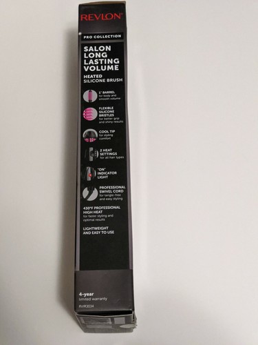 Revlon Salon Volume Body Heated Silicone Brush 430 Degree Heat Pro Collection 1" - Picture 4 of 4