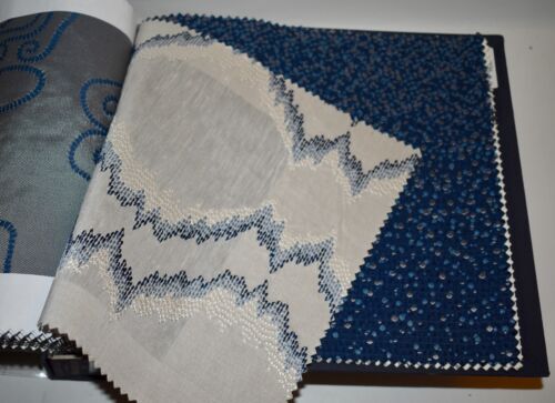 Big FABRIC SAMPLE BOOK Highland Court AZURE Blue Green Lapis 42pcs LOT Luxury - Picture 3 of 23