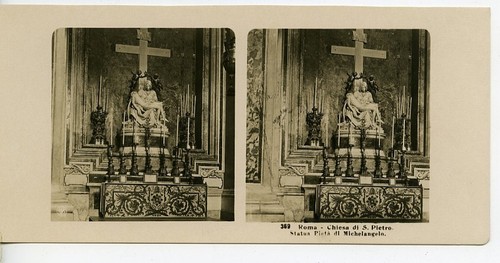 Vatican City St Peter Basilica Detail Old NPG Stereo Stereoview Photo 1900 - Imagen 3 de 3