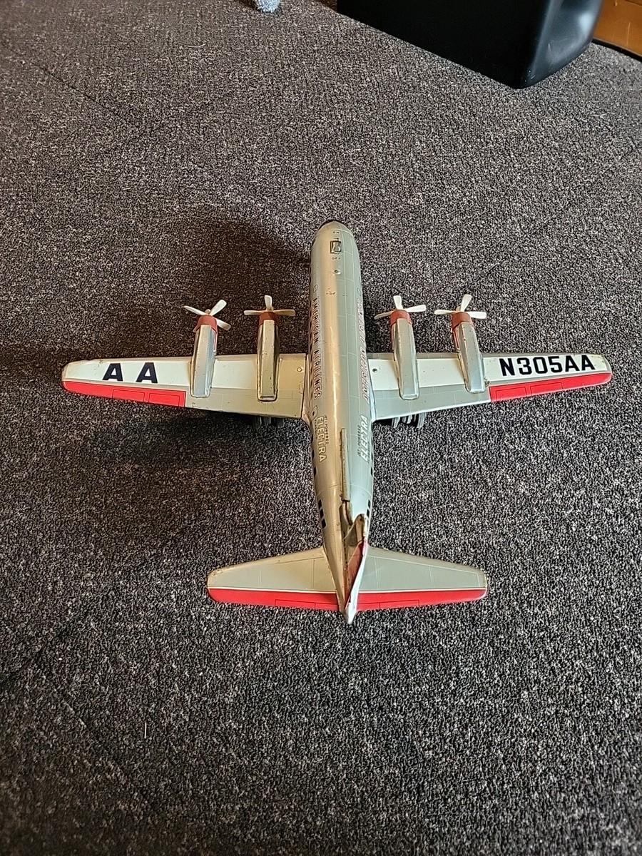 動画あり！！★LINE MAR TOYS 社アメリカン エアラインDC-7★ LINE MAR TOYS American Airlines DC-7 Tin Toy Vintage 1950s