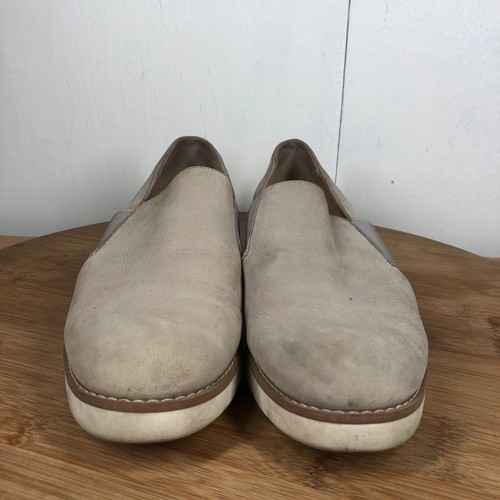 Franco Sarto Shoes Womens 8 M Hailie 2 Gray Leather Loafers Slip On Sneakers - Picture 3 of 12