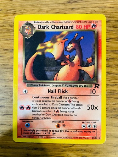 Dark Charizard (21/82) Non Holo Team Rocket Set ¡Tarjeta de Pokémon rara! ¡P&P GRATIS! - Imagen 24 de 34