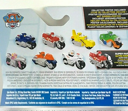 Paw Patrol RUBBLE Moto Pups True Metal Motorcycle Bike Vehicle Including Poster - Picture 4 of 9